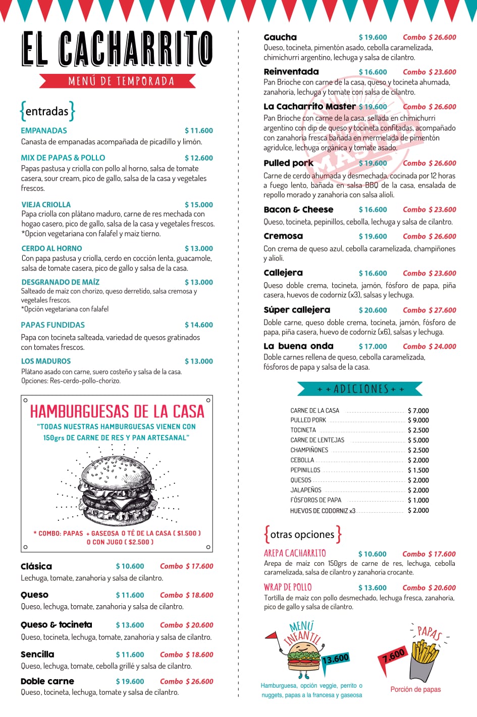 Carta de HAMBURGUESERIA EL CACHARRITO  — página 1